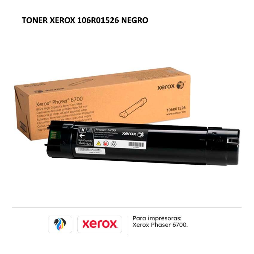 Toner Xerox 106R01526 Negro para impresoras 6700