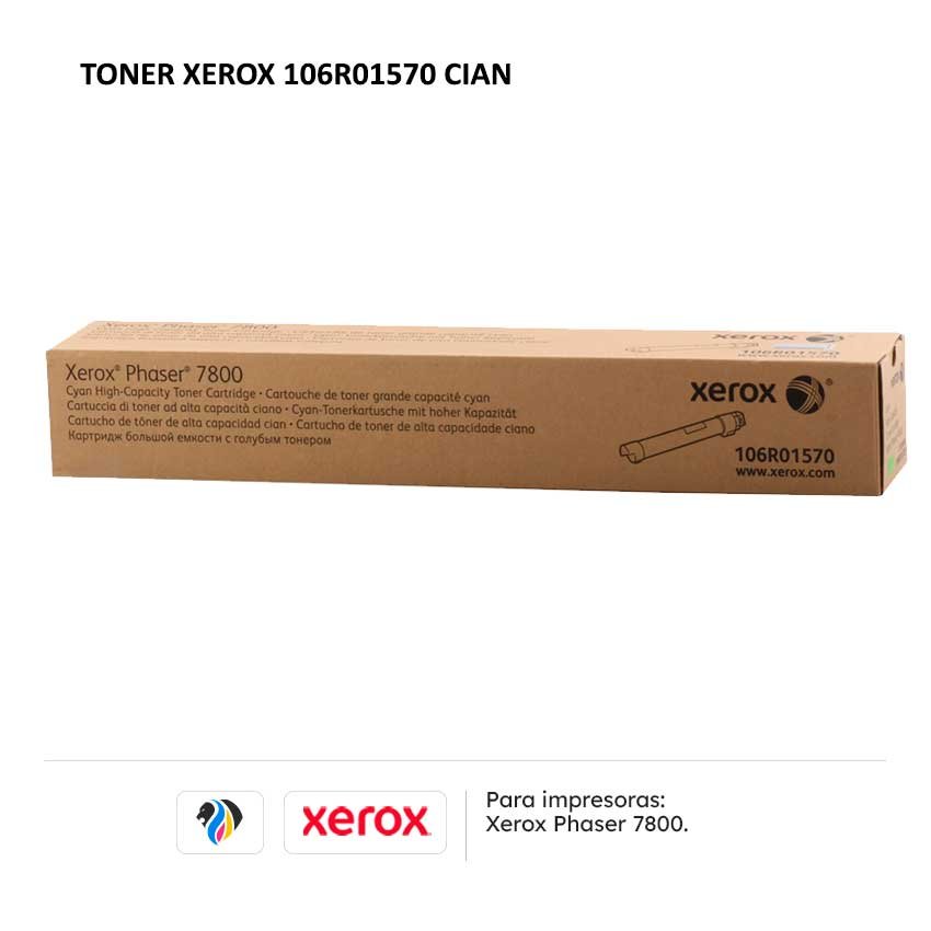 Toner Xerox 106R01570 Cian para impresoras 7800