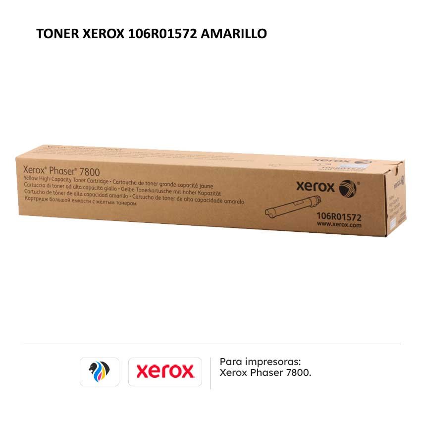 Toner Xerox 106R01572 Amarillo para impresoras 7800