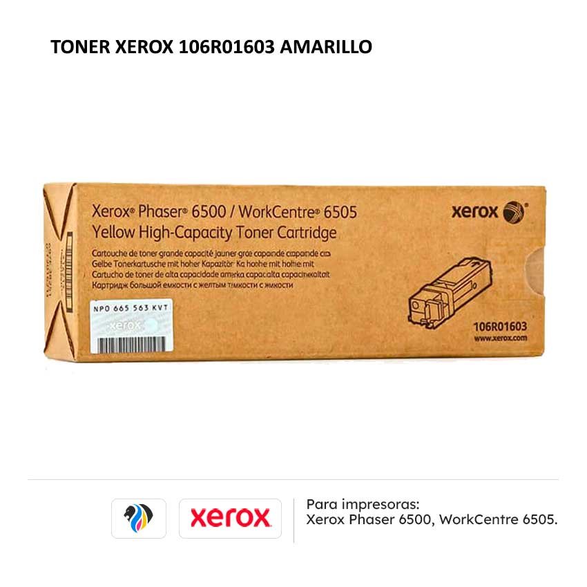 Toner Xerox 106R01603 Amarillo para impresoras 6500 6505