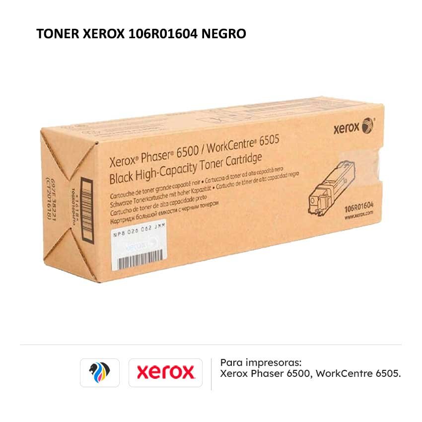 Toner Xerox 106R01604 Negro para impresoras 6500 6505