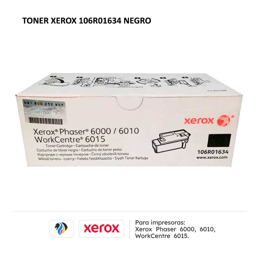 Toner Xerox 106R01634 Negro para impresoras 6000 6010 6015
