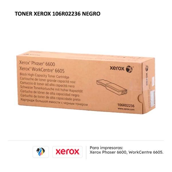 Toner Xerox 106R02236 Negro para impresoras 6600 6605