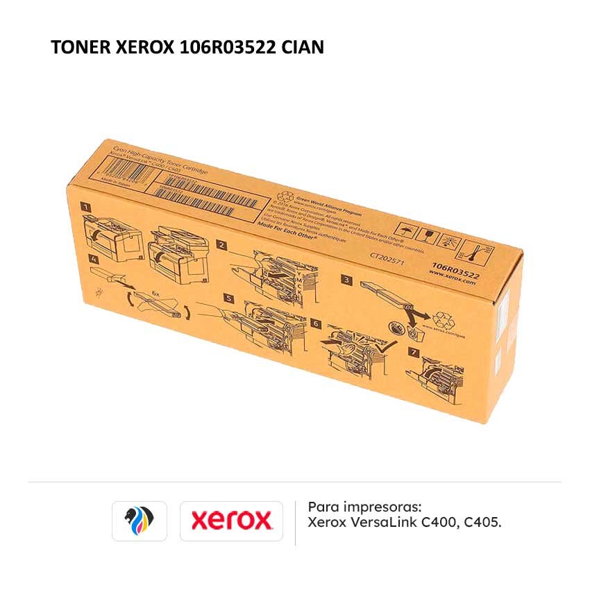 TONER XEROX 106R03522 CIAN PARA C400 C405