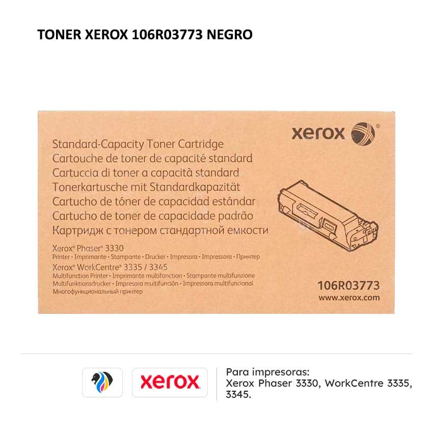 Toner Xerox 106R03773 Negro para impresoras 3330 3335 3345