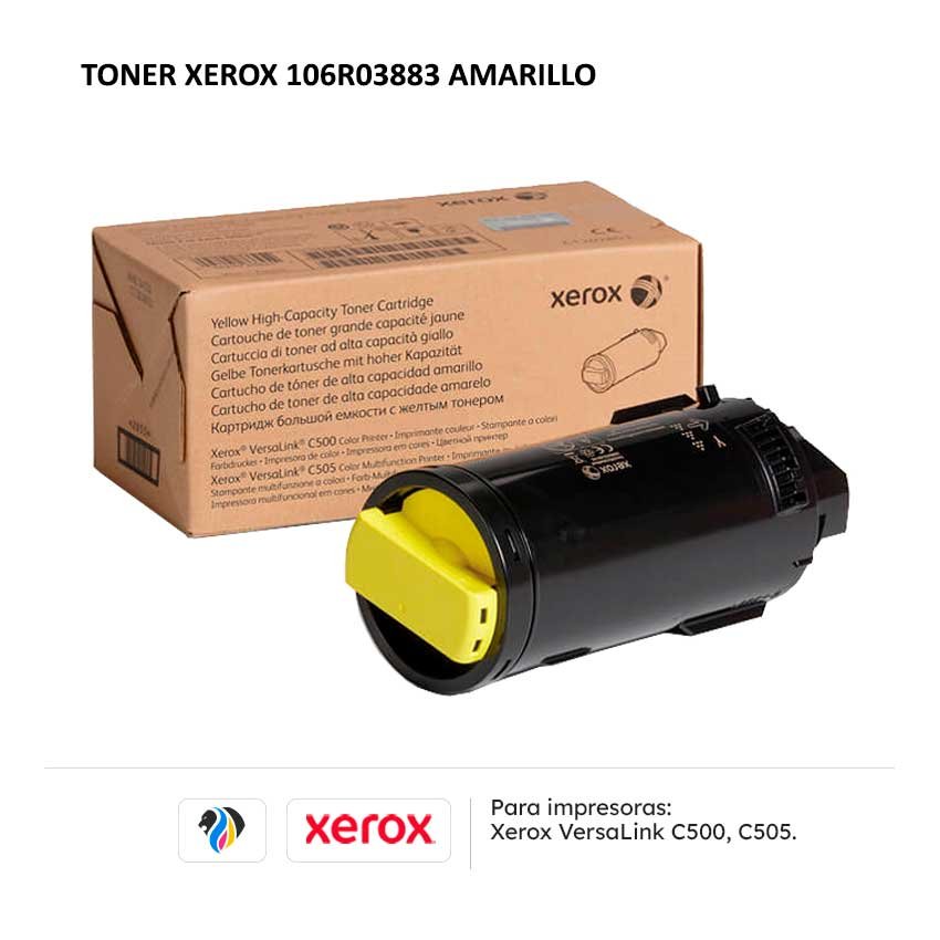 Toner Xerox 106R03883 Amarillo para impresoras C500 C505