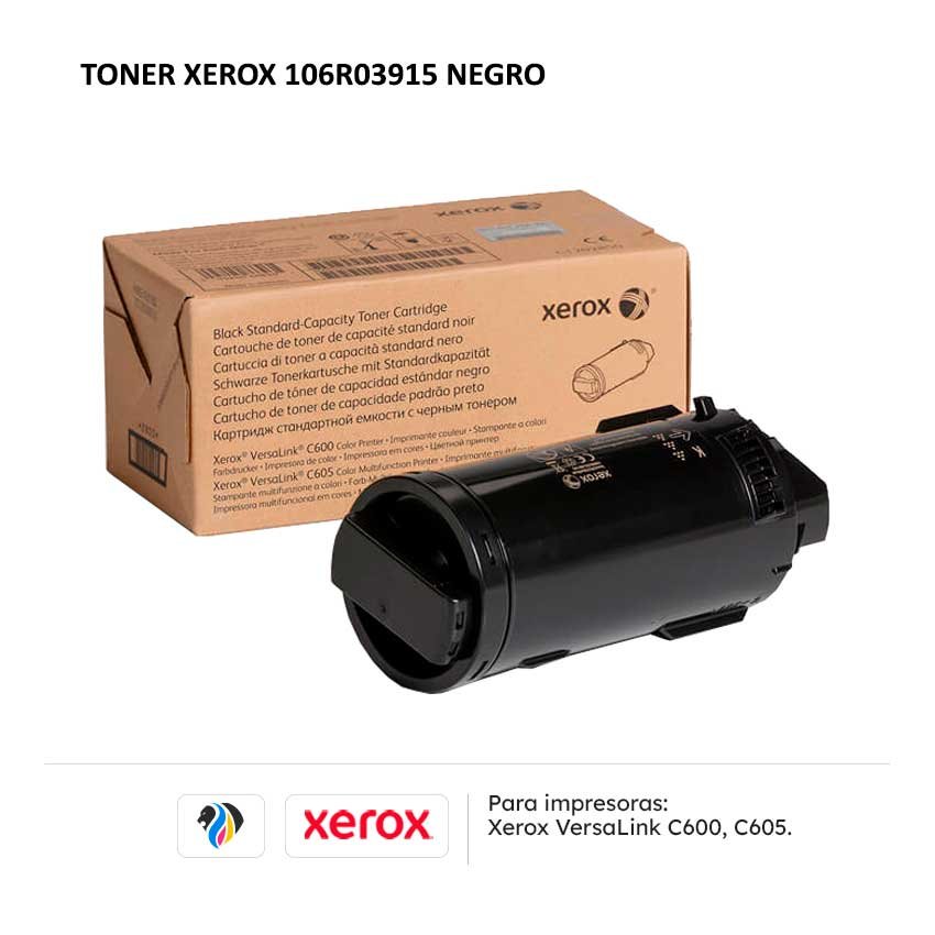Toner Xerox 106R03915 Negro para impresoras C600 C605