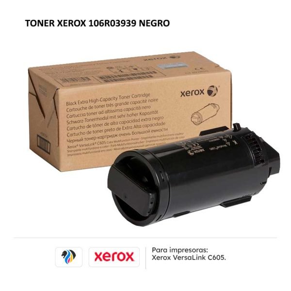 Toner Xerox 106R03939 Negro para impresoras C605