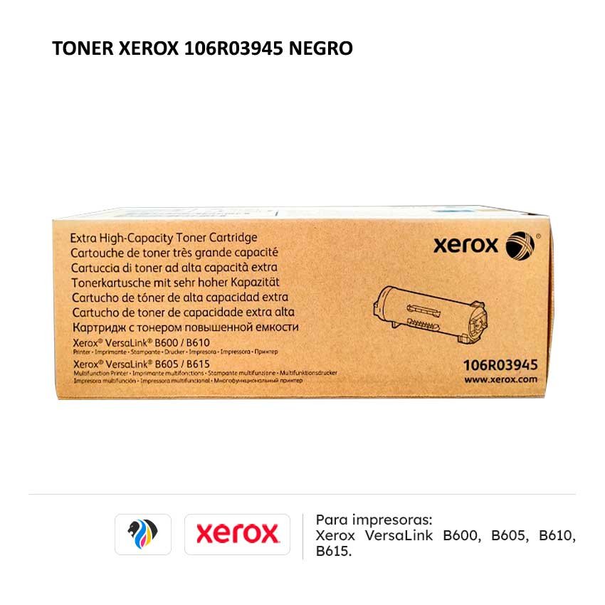 TONER XEROX 106R03945 NEGRO PARA B600 B605 B610