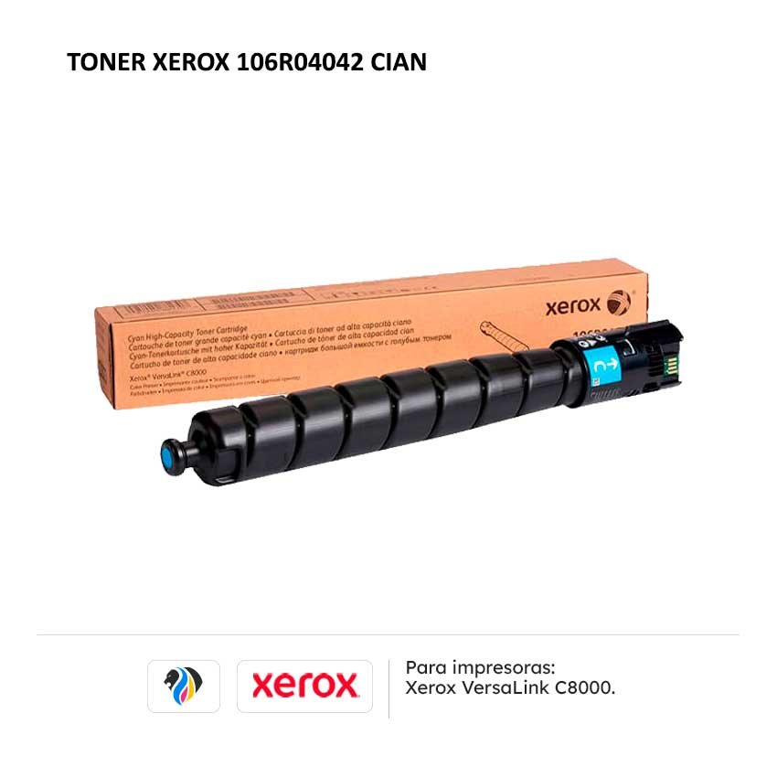 TONER XEROX 106R04042 CIAN PARA C8000