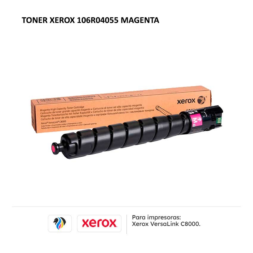 Toner Xerox 106R04055 Magenta para impresoras C8000