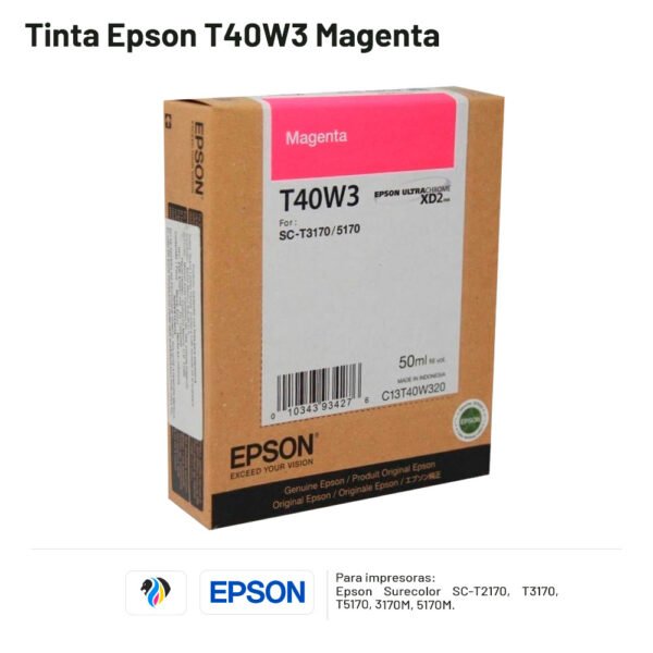 TINTA EPSON T40W3 MAGENTA