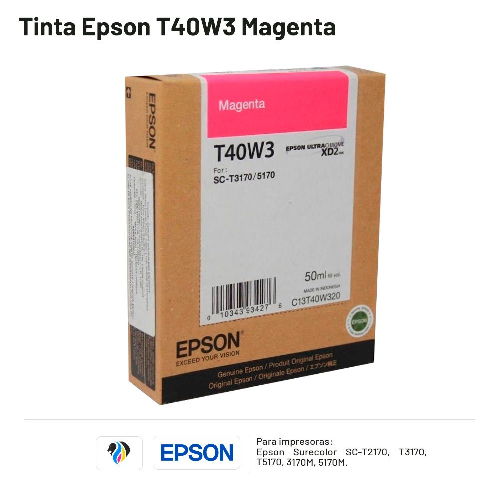 TINTA EPSON T40W3 MAGENTA