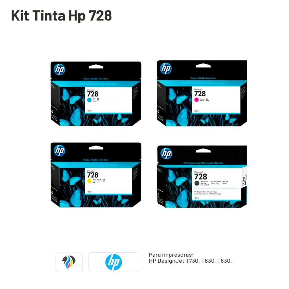 KIT TINTA HP 728