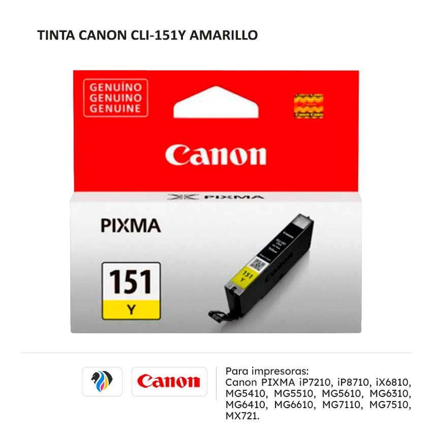 TINTA CANON CLI 151Y AMARILLO
