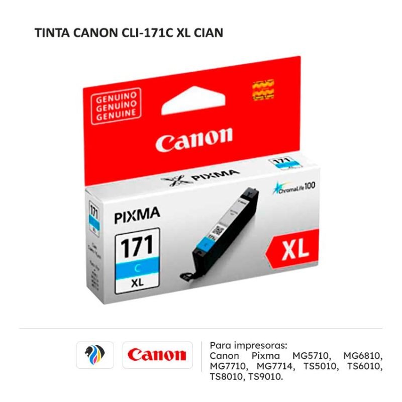 Cartuchos De Impresora D&C 5X Cyan XL Compatibles Para Canon CLI-571 C