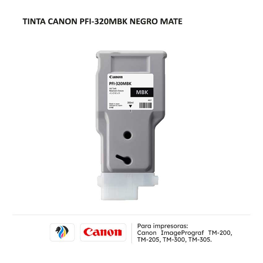 TINTA CANON PFI-320MBK NEGRO MATE PARA TM 200 205 300 305