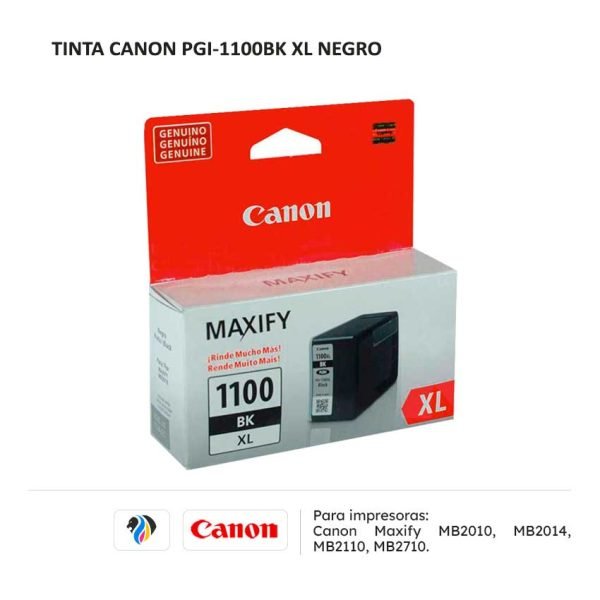 TINTA CANON PGI-1100BK XL NEGRO PARA MB2010 2110 2710