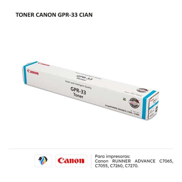 TONER CANON GPR-33 CIAN PARA C7065 7055 7260