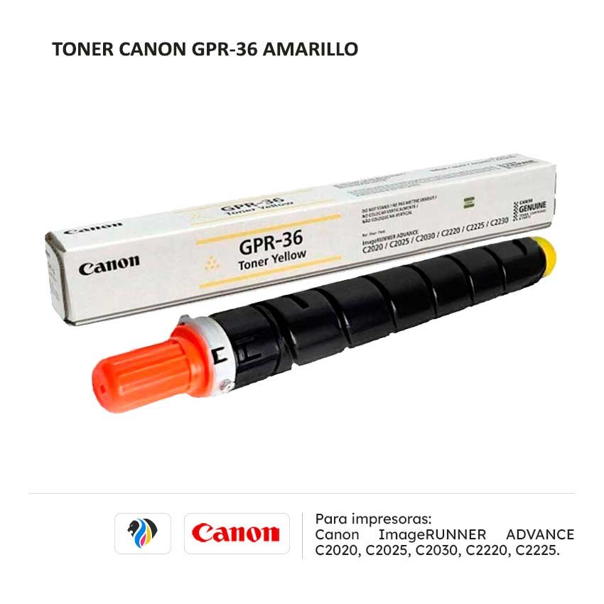 Toner Canon GPR-36 Amarillo para impresora C2020 C2025 C2030 C2220 C2225