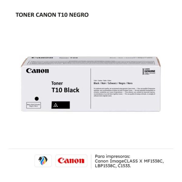 TONER CANON T10 NEGRO PARA MF1538 LBP1538 C1533