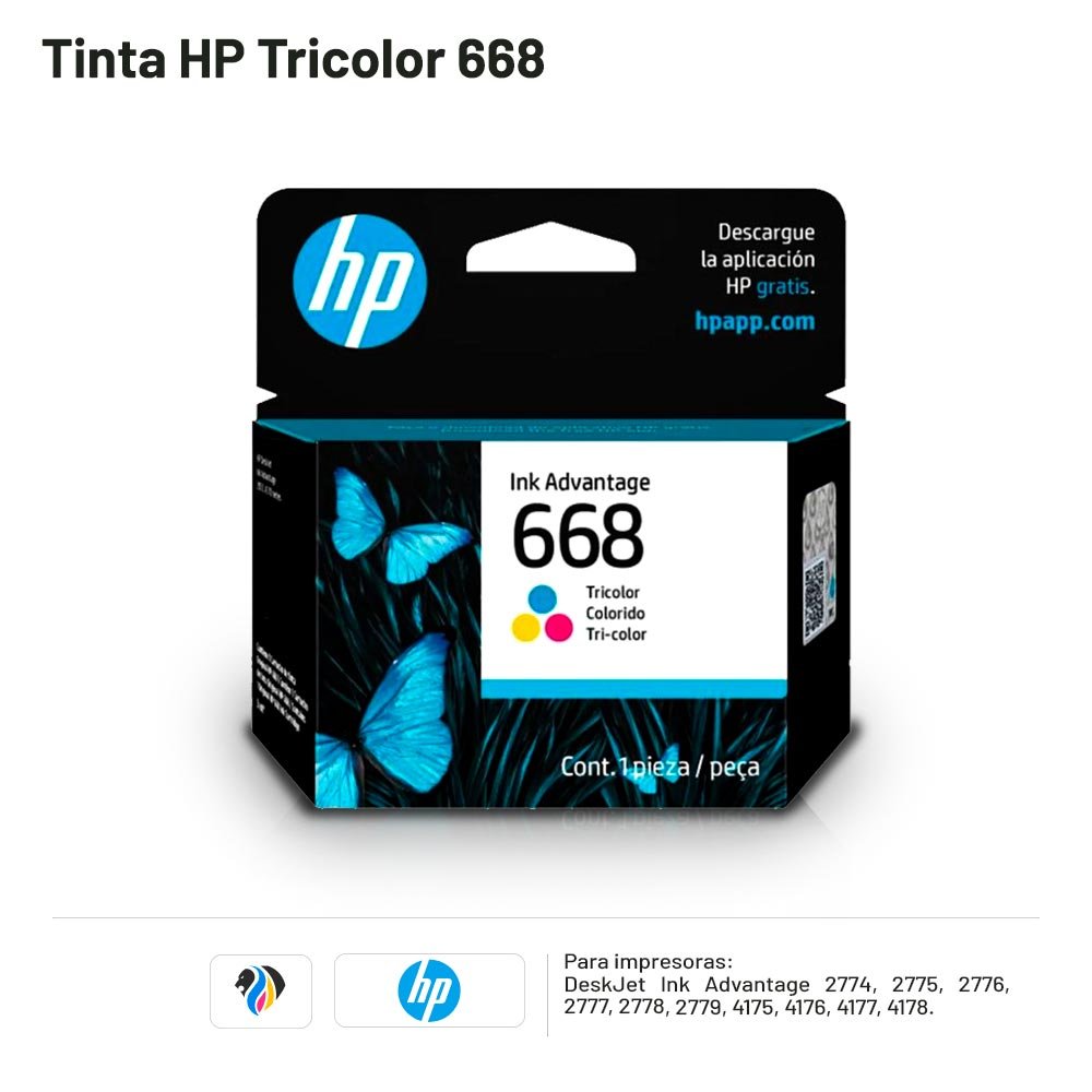 Tinta Hp 668 Tricolor