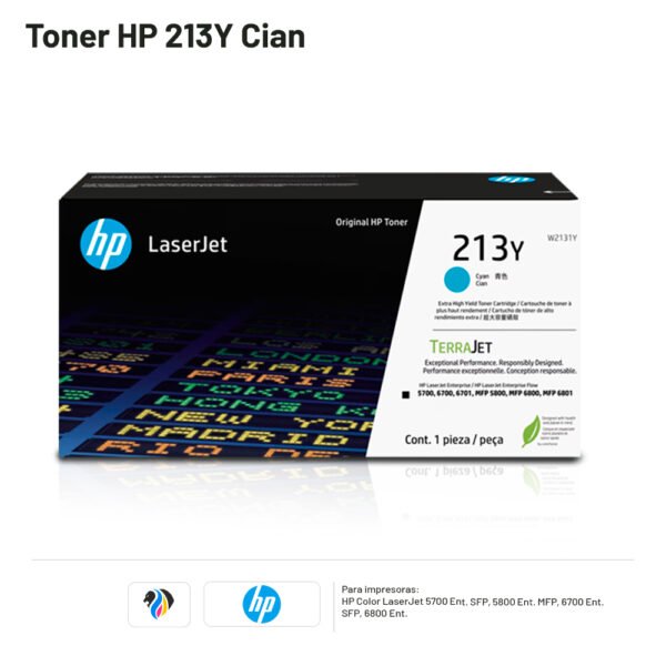 Toner Hp 213Y Cian