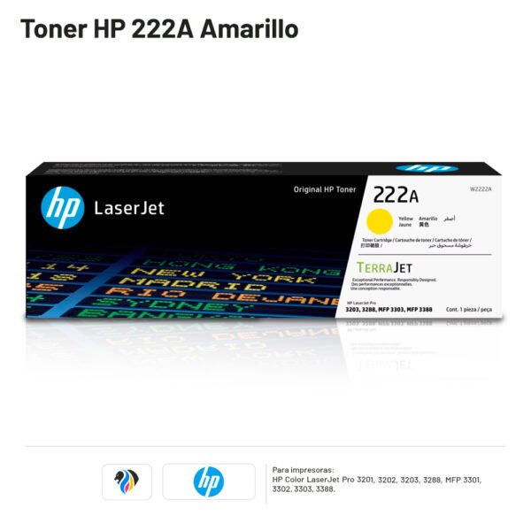Toner Hp 222A Amarillo