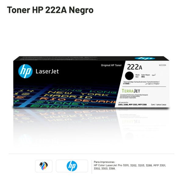 Toner Hp 222A Negro