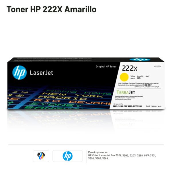 Toner Hp 222X Amarillo