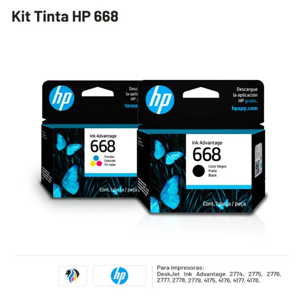 Kit Tinta Hp 668