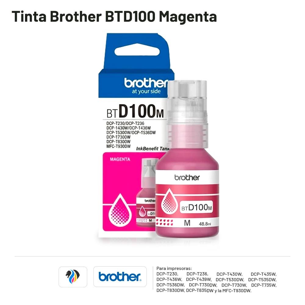 Tinta Brother BTD100 Magenta