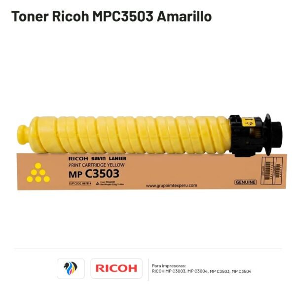 Toner Ricoh MPC3503 Amarillo