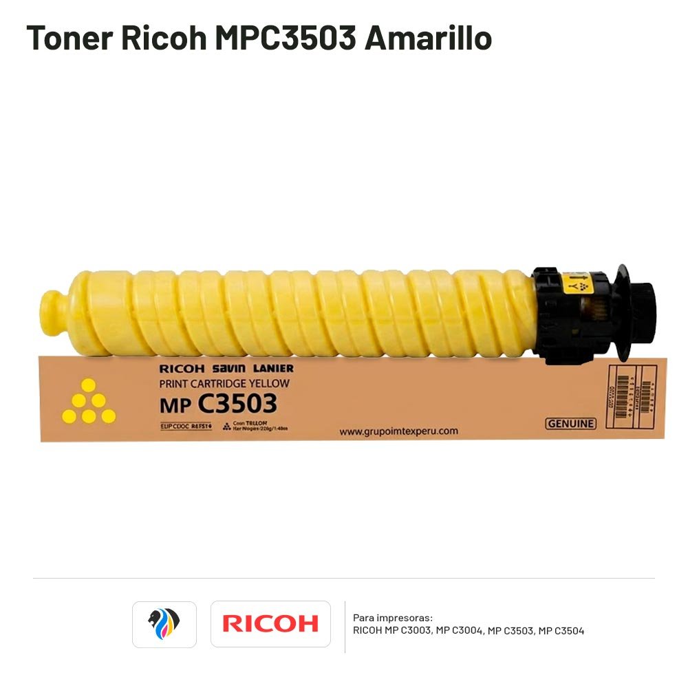 Toner Ricoh MPC3503 Amarillo