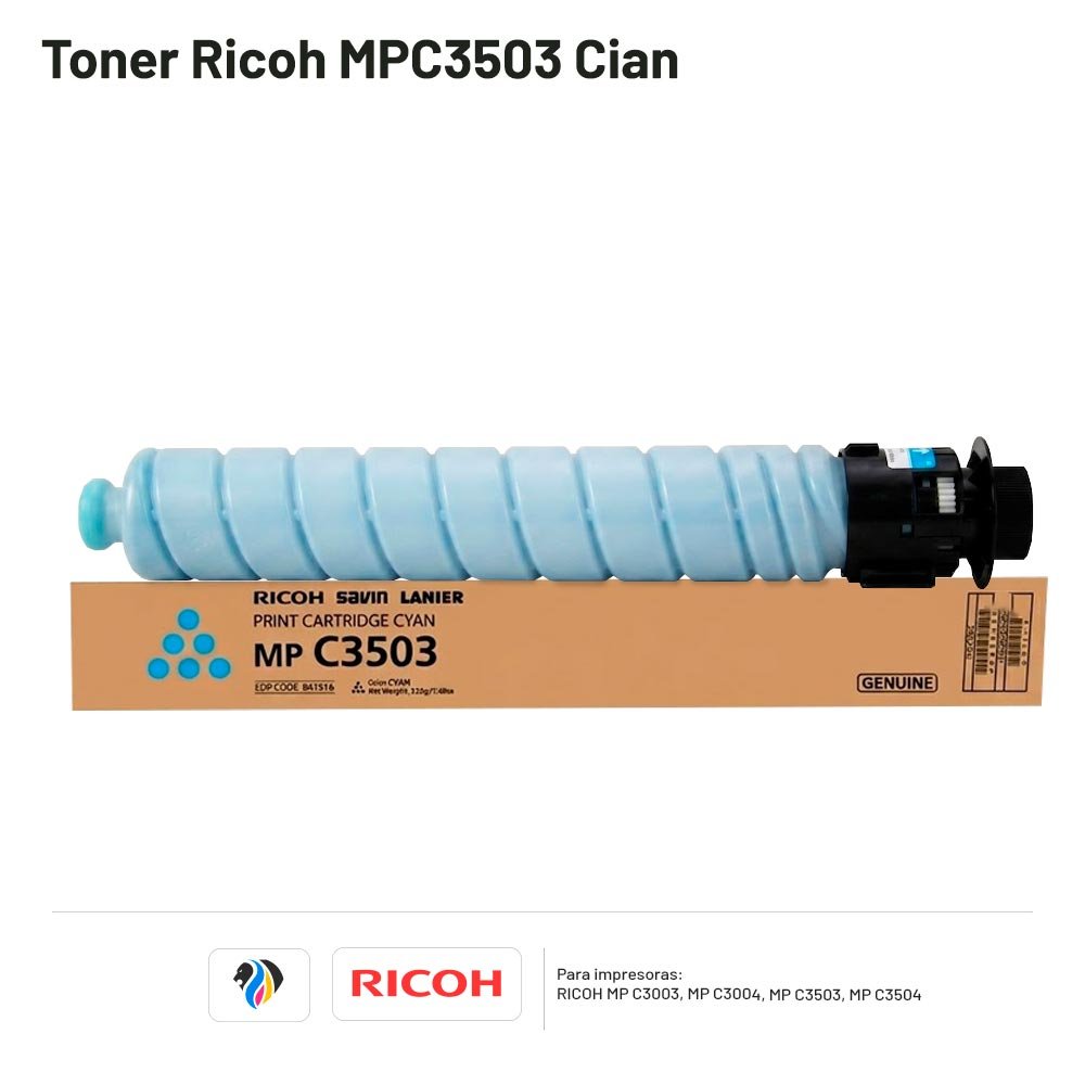 Toner Ricoh MPC3503 Cian