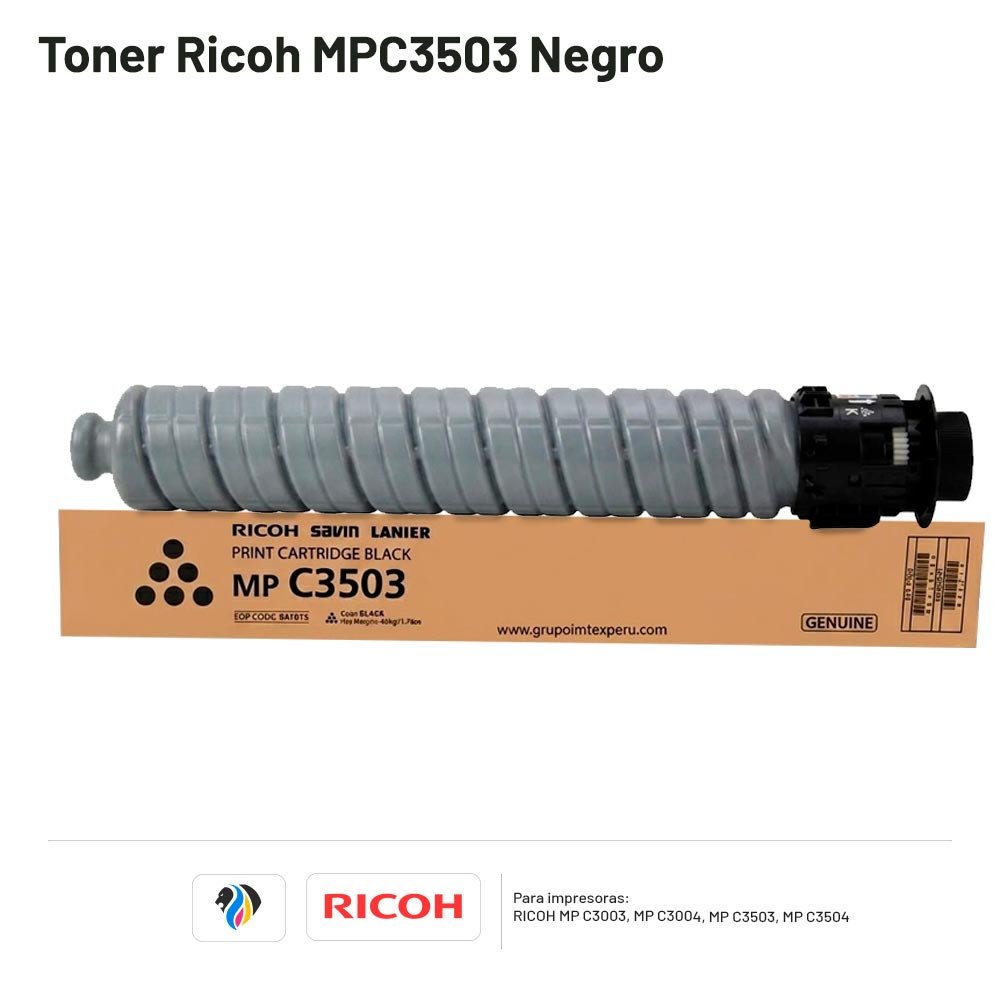 Toner Ricoh MPC3503 Negro
