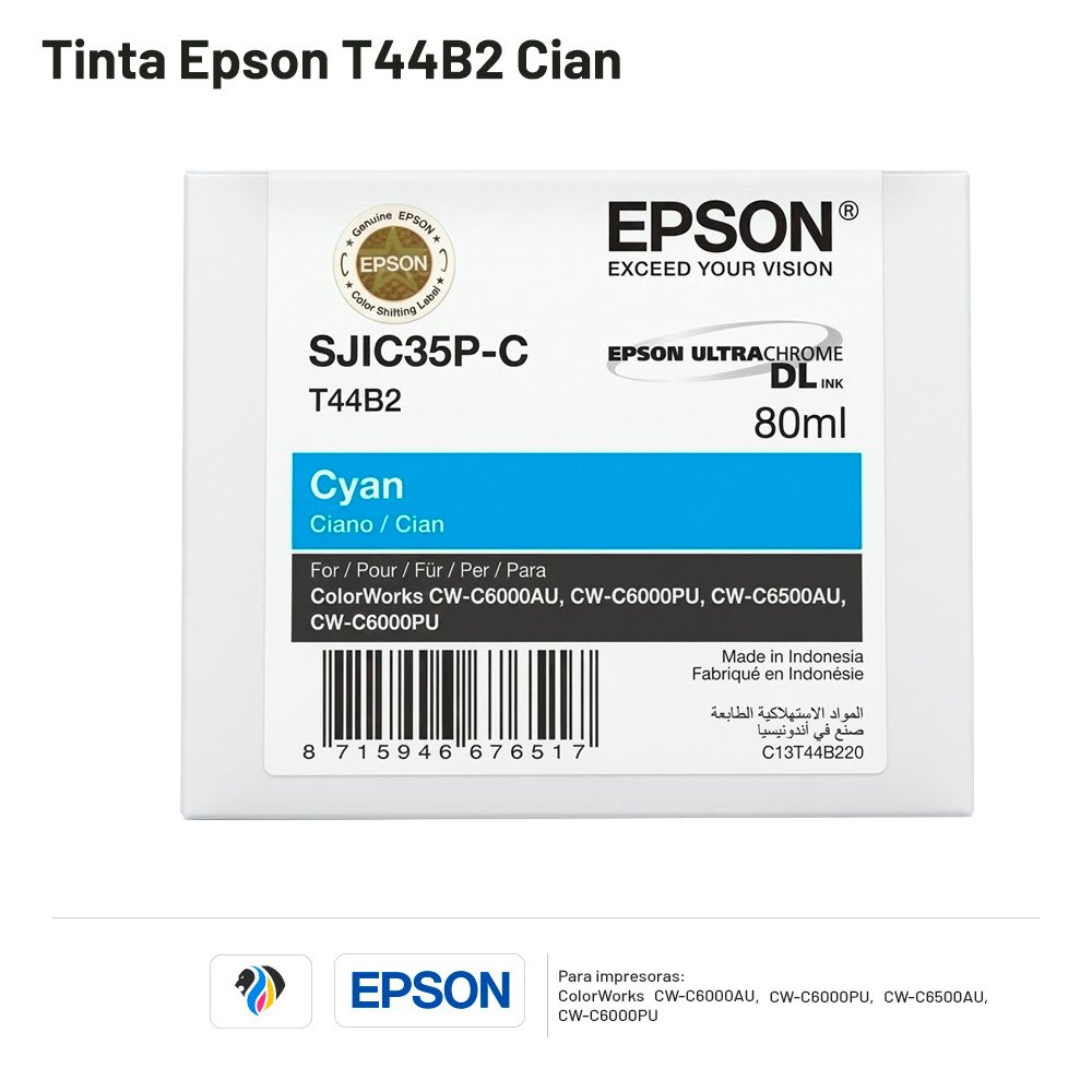 Tinta Epson T44B2 Cian