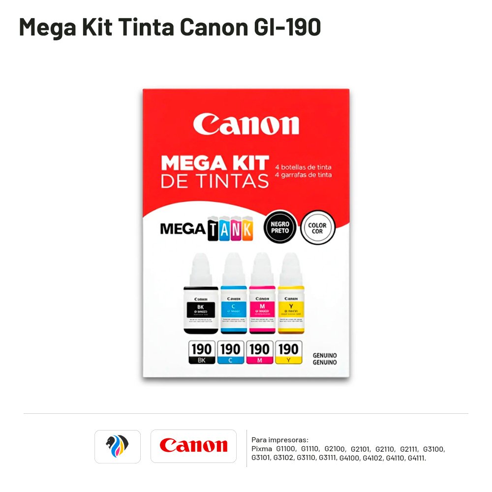 Mega Kit Tinta Canon GI-190