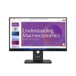 Monitor Lenovo ThinkVision T24d-40 de 23.8 pulgadas FHD IPS a 120Hz con puerto RJ-45 y base ergonomica en color negro Eclipse Black