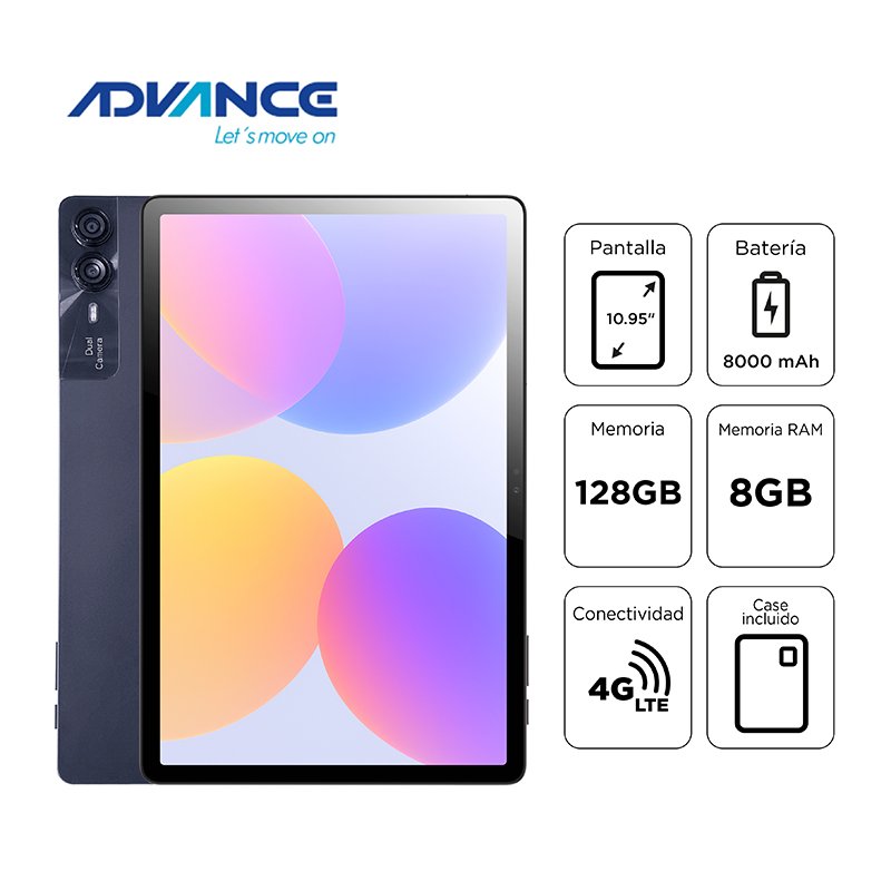 Tablet Advance NovaPad NP6070 10.95 pulgadas FHD 8GB RAM 128GB 4G LTE Silver