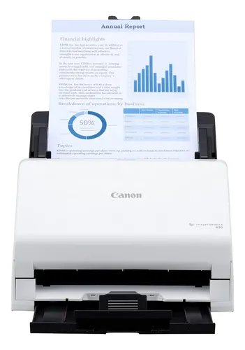 Escáner de documentos portátil Canon imageFORMULA R30 con ADF dúplex y conexión USB