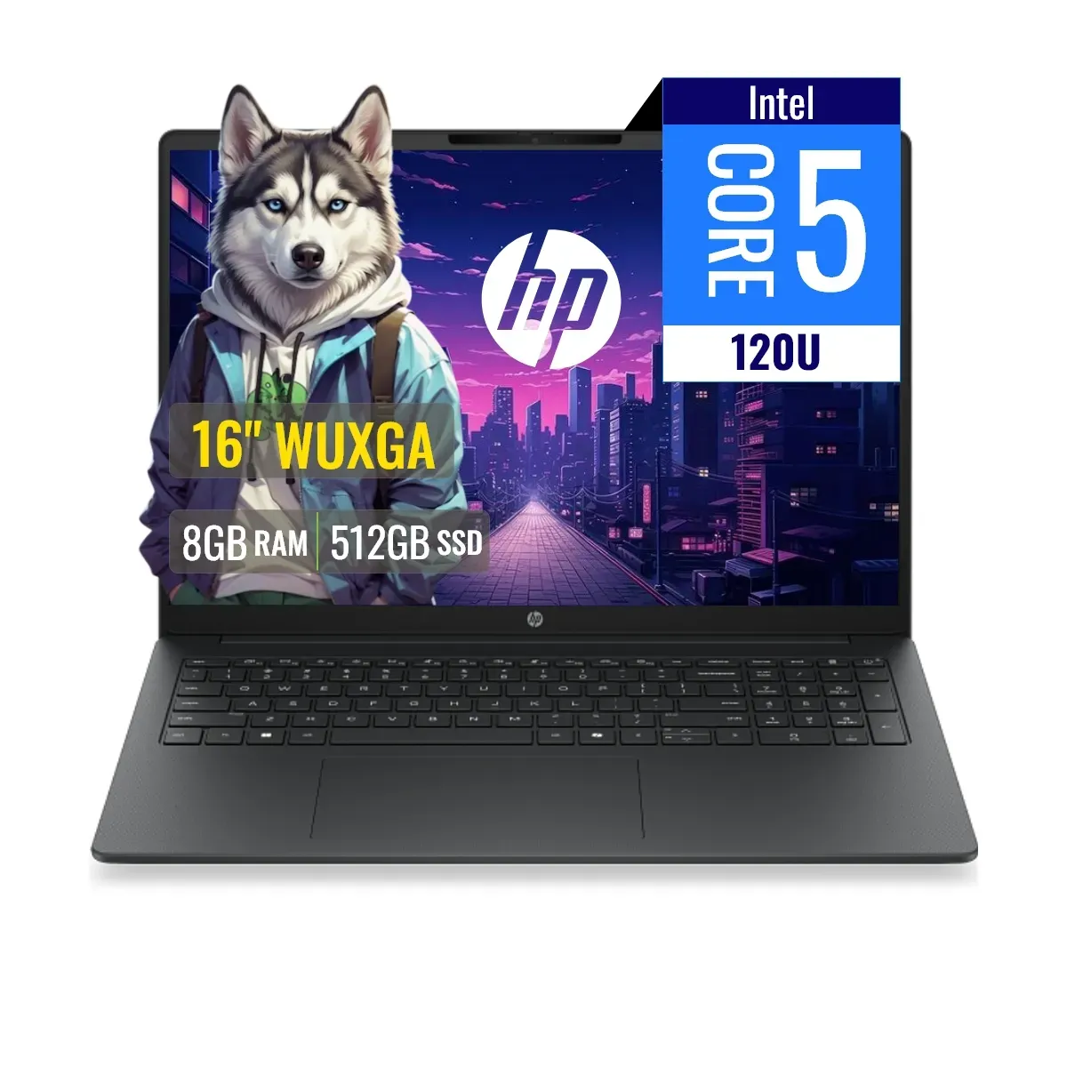 Laptop HP 200 G2i de 16 pulgadas WUXGA IPS con Intel Core 5-120U y 16GB DDR5