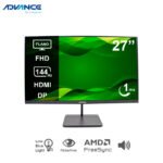 Monitor ADVANCE ADV-2755S de 27 pulgadas FHD IPS a 144Hz con 1ms y diseno frameless en color negro