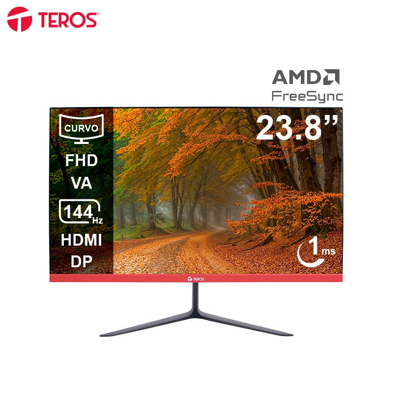 Monitor curvo gamer Teros 23.8 pulgadas Full HD 144Hz TE-2403S