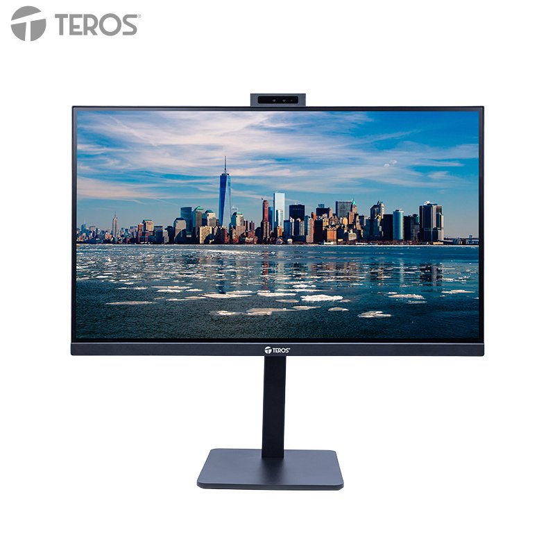 Monitor TEROS TE-2720CS de 27 pulgadas QHD IPS a 144Hz con camara retractil de 5MP y puerto RJ-45 en color negro